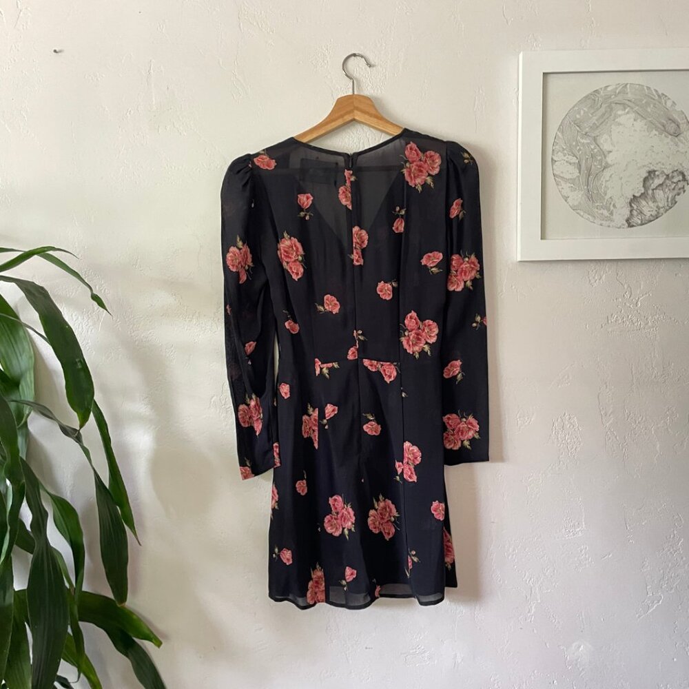 REFORMATION Bay Mini Dress Lorraine Rose Print | Size 2 - Picture 4 of 9